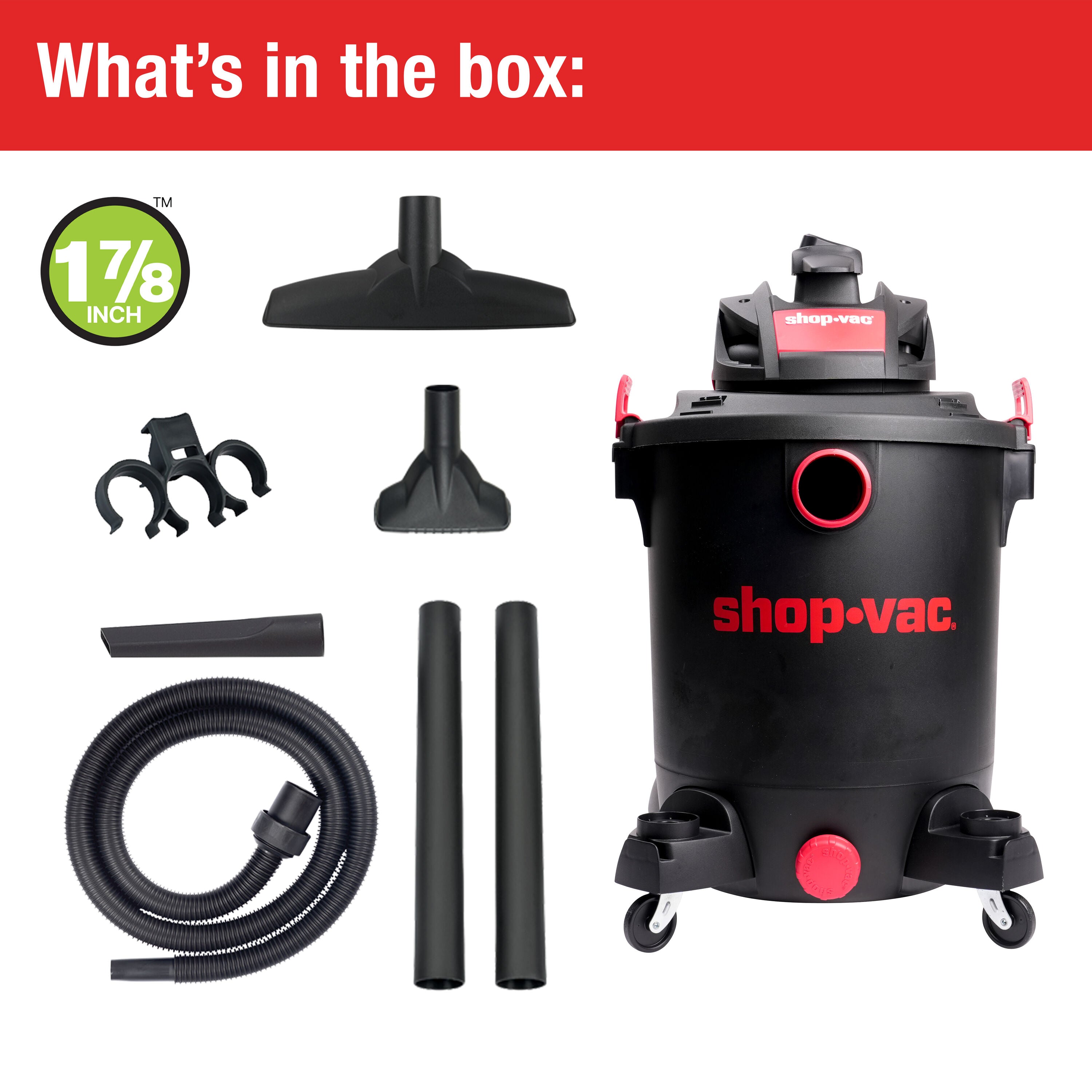 Shop-Vac Wet/Dry Shop Vacuum with Accessories Included