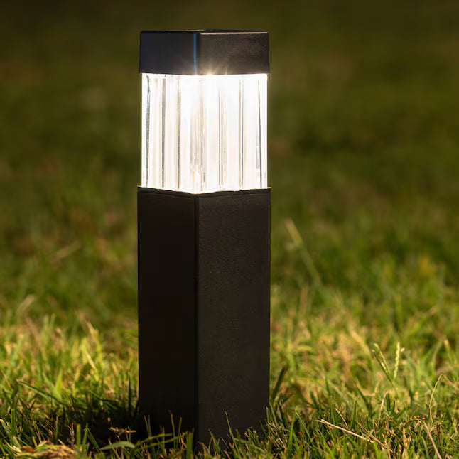 Harbor Breeze 5 -Lumens Matte Black Solar LED Outdoor Path Light with Dusk-to-Dawn Sensor 3000-K