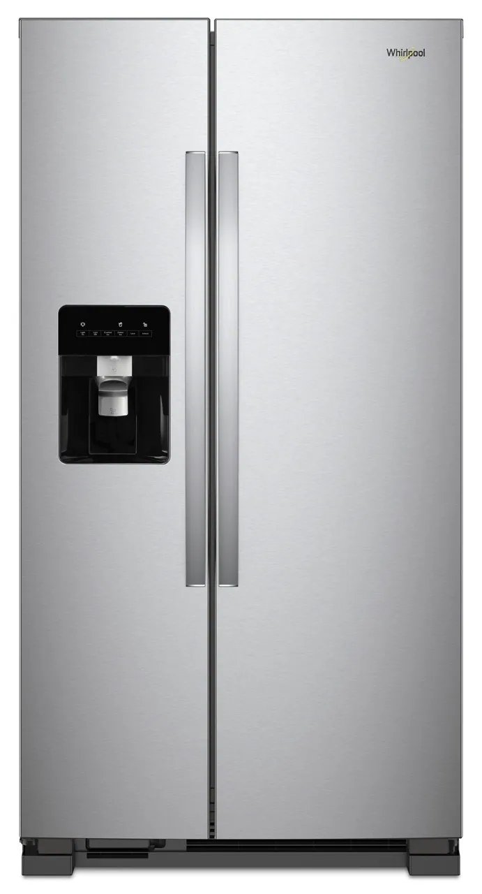 Whirlpool 24.6-cu ft Side-by-Side Refrigerator with Ice Maker ,Water and Ice Dispenser ( Fingerprint Resistant Stainless Steel ) (WRS315SDHZ)