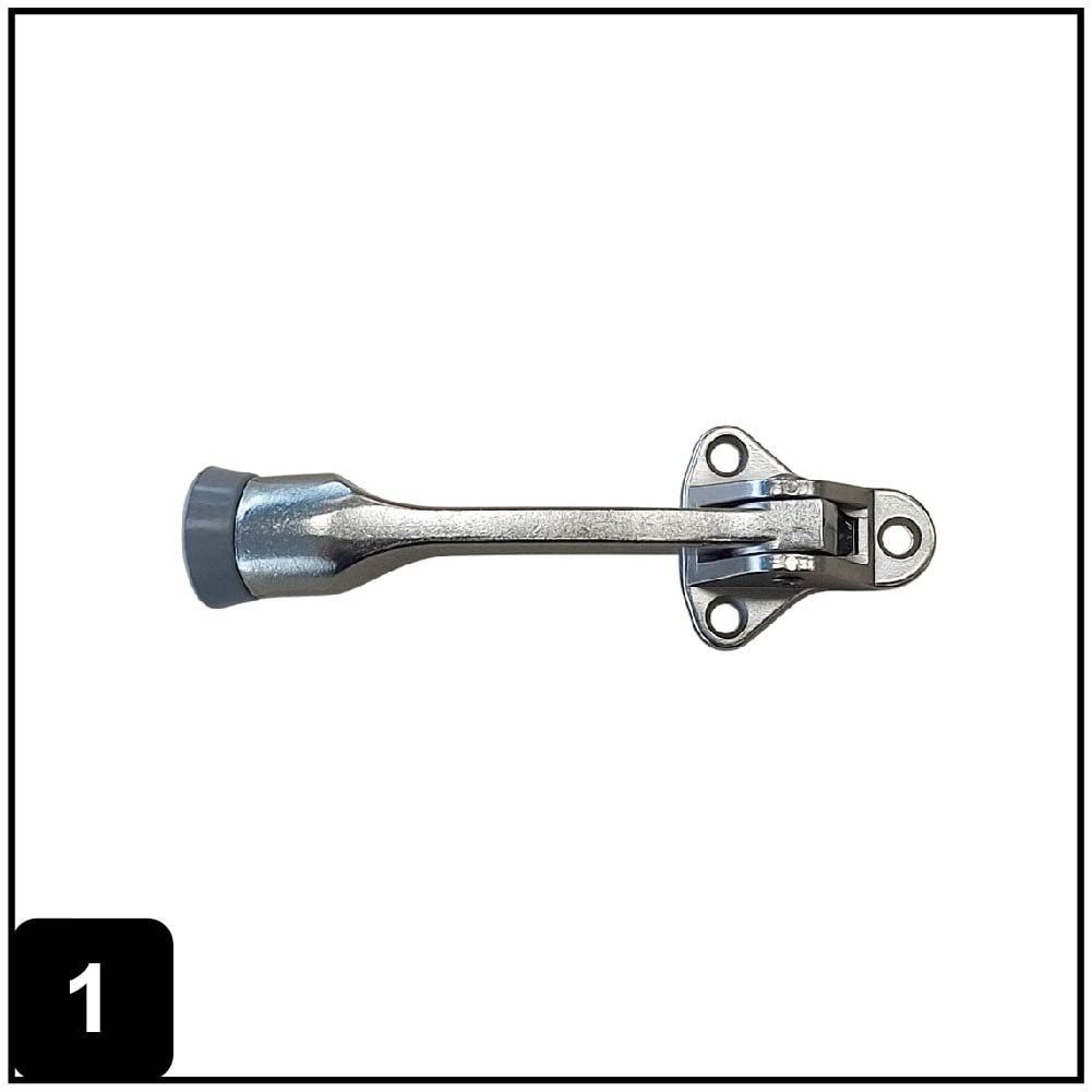 RELIABILT 4-in Satin nickel Kick-down Door Stop