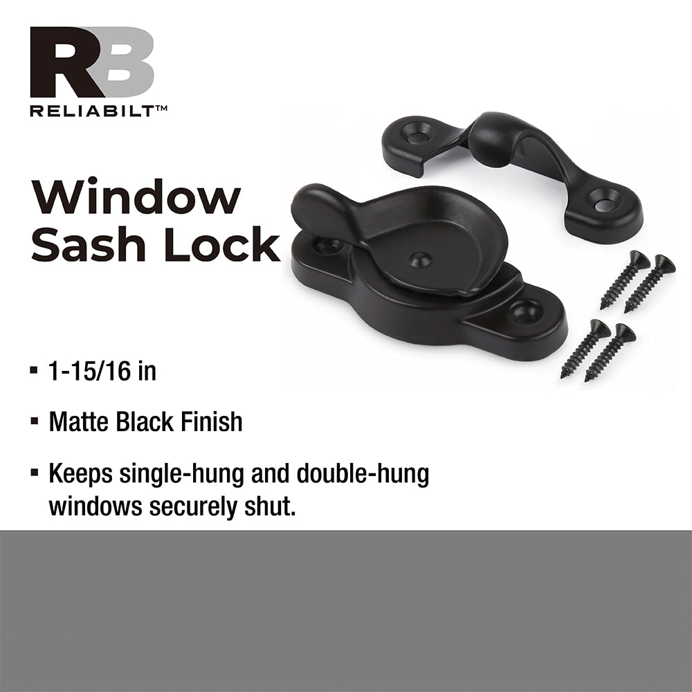 RELIABILT Black Die-cast Sliding Window Sash Lock