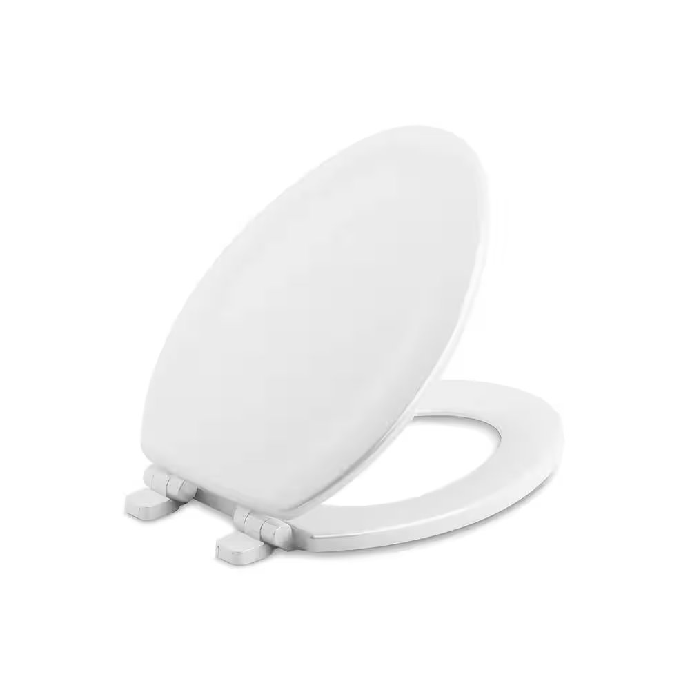 Stonewood Quiet-Close Elongated Closed Front Toilet Seat in White