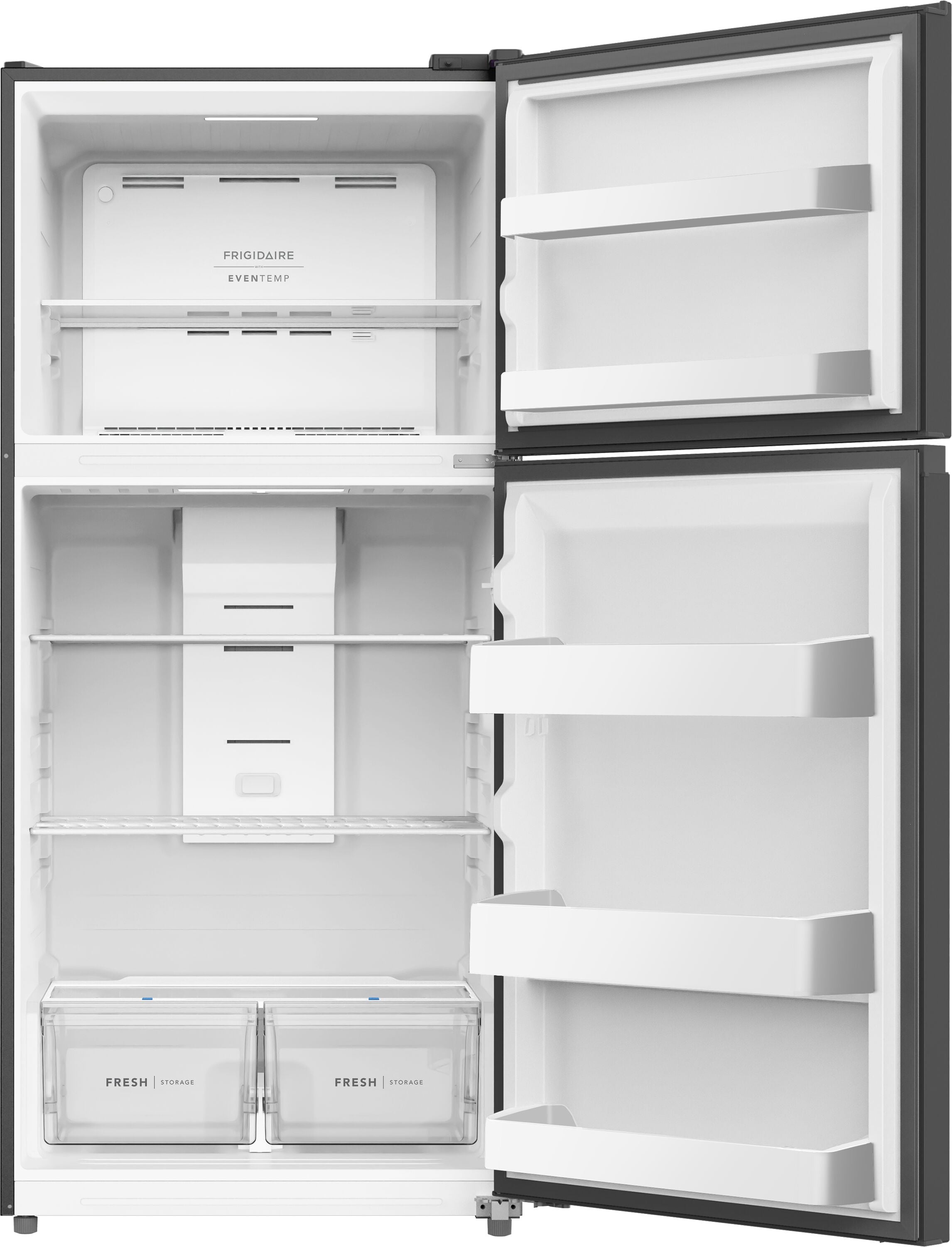 Frigidaire 19-cu ft Standard-Depth 30-in Wide Top-Freezer Refrigerator ( Black ) Garage Ready ENERGY STAR Certified (FRTE1814AB)