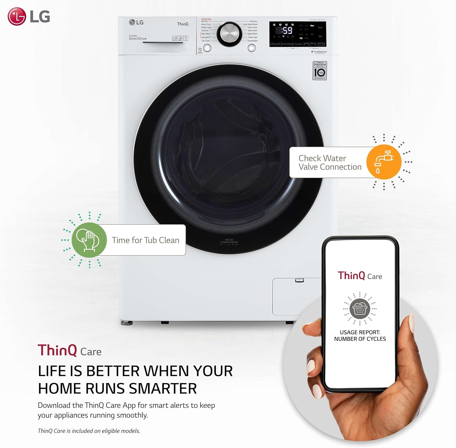 LG WM1455HWA FRONT LOAD WASHER