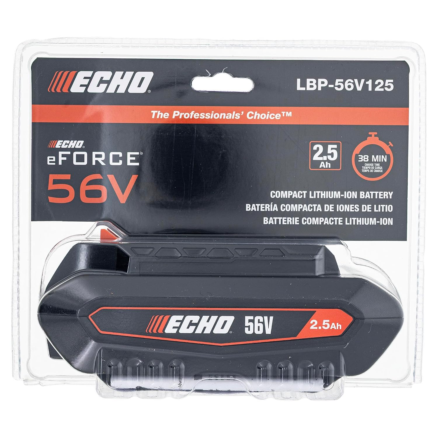 ECHO LBP56V125A 56V Compact 2.5Ah Lithium-Ion Battery for
