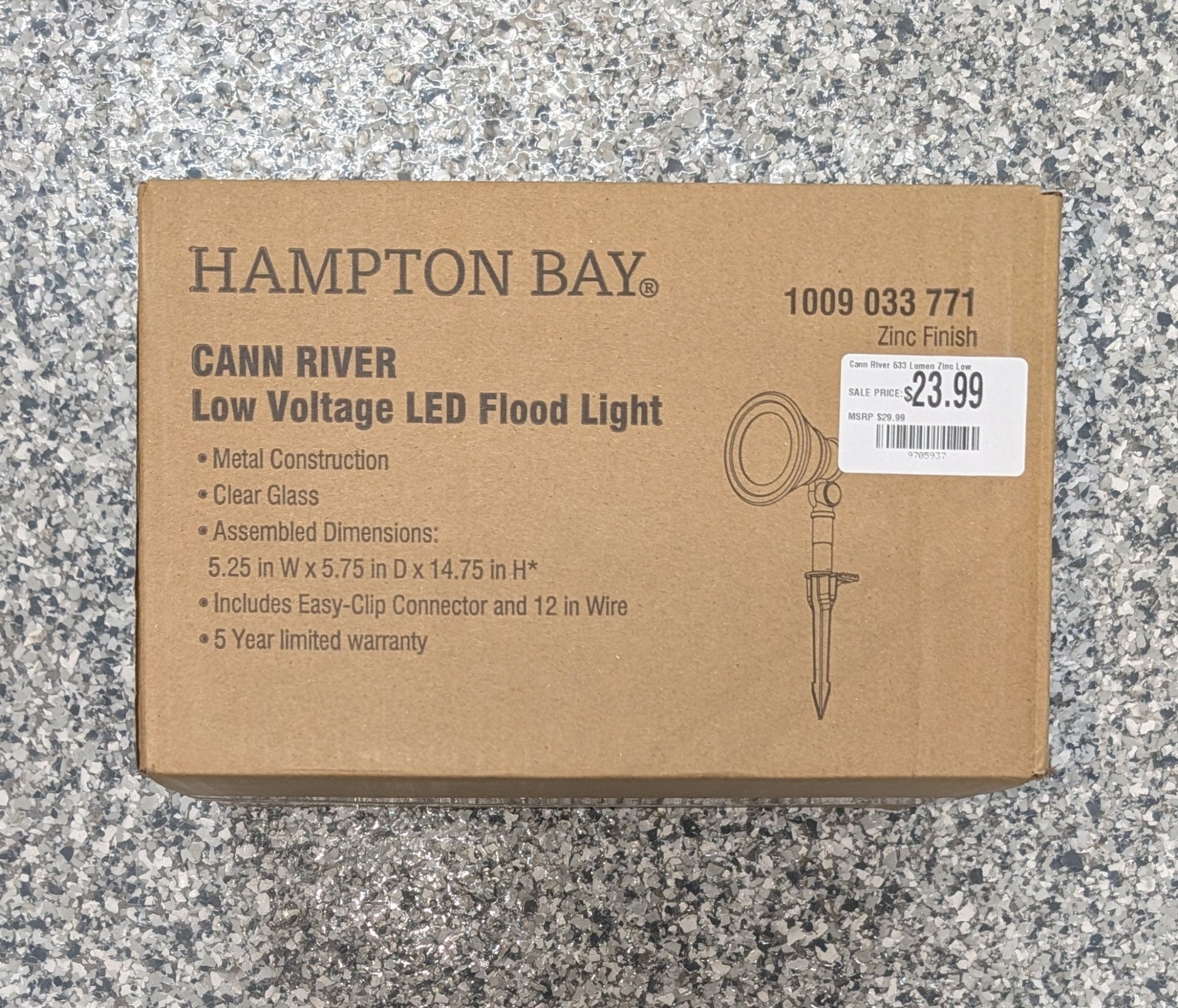 Cann River 633 Lumen Zinc Low Voltage Hardwired Landscape Flood Light with Integrated LED - Stu's Home Improvement Outlet