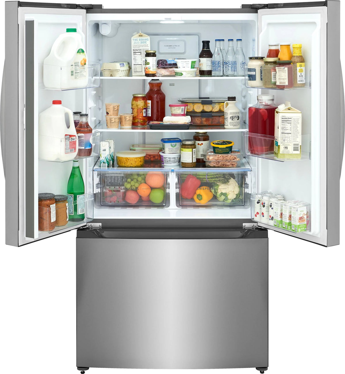 Frigidaire Counter-Depth 19.9-cu ft 3 -Door 35-in Wide French Door Refrigerator with Ice Maker ( Stainless Steel ) ENERGY STAR Certified