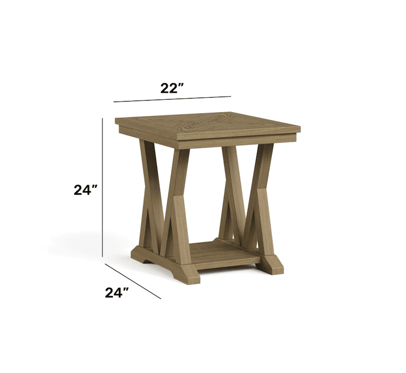 Flexsteel Lattice End Table – Rustic Oak Finish - Stu's Home Improvement Outlet