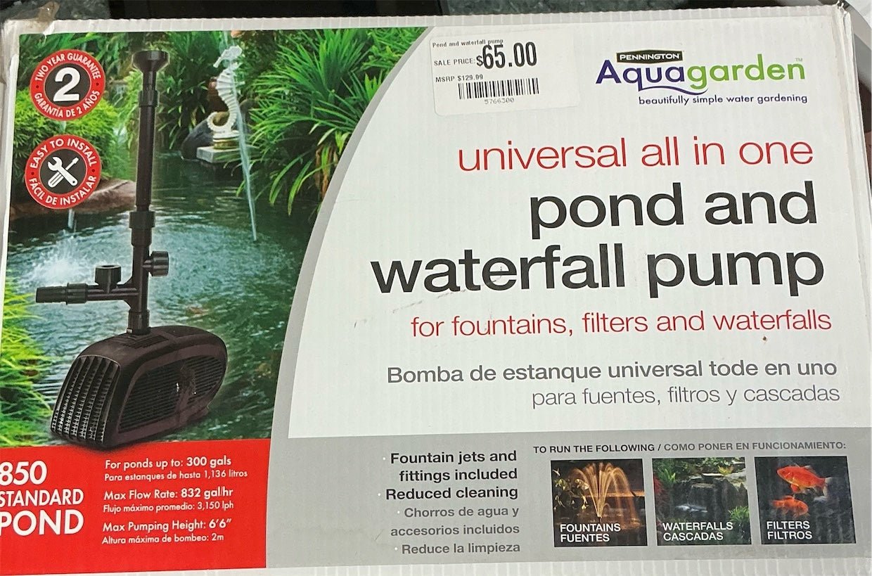 Aqua Garden Pond and waterfall pump - Stu's Home Improvement Outlet