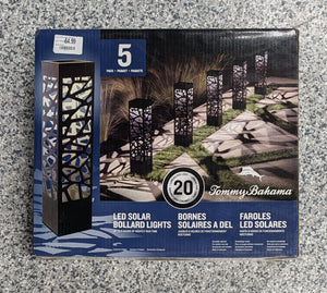 Tommy Bahama Solar Bollard 20 Lumen Landscape & Walkway Lights, 5 Pieces - Stu's Home Improvement Outlet