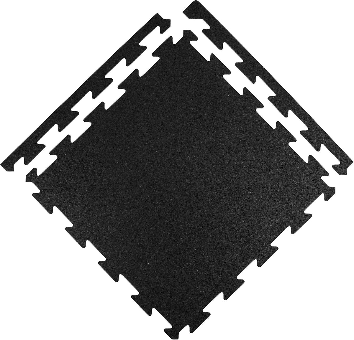 EZ Flex 1/4" & 8mm Eco-Lock Interlocking Rubber Floor Tiles – Recycled Gym Flooring for Home Gyms, Garages, and Workouts, 24” x 24”