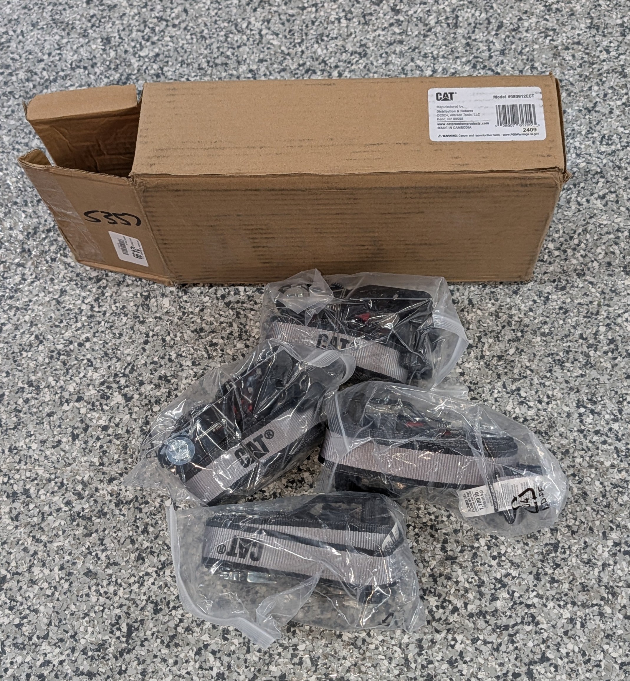 CAT Ratchet Tie Down Set, 4-piece