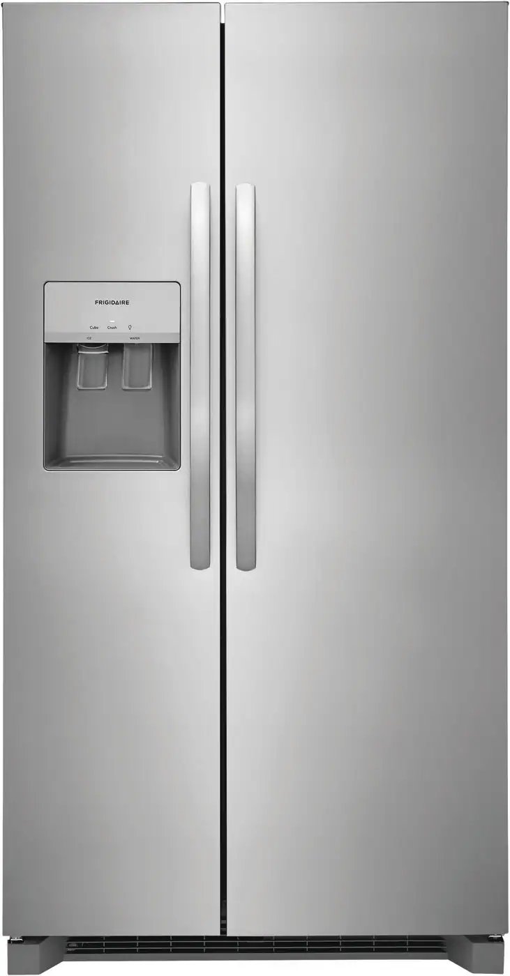 Frigidaire 25.6-cu ft Side-by-Side Refrigerator with Ice Maker, Water and Ice Dispenser (Stainless Steel) ENERGY STAR. FRSS2623ASN (with factory warranty)