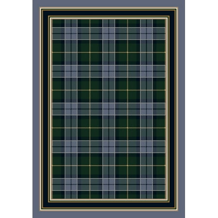 Milliken Signature Area Rug MAGEE TARTAN LAPIS Magee Tartan Lapis 5 4 x 7 8 Rectangle