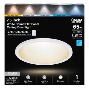 Feit EDGELIT Frost Warm White 7.5 in. W Aluminum LED Retrofit Recessed Lighting 10.5 W - Stu's Home Improvement Outlet