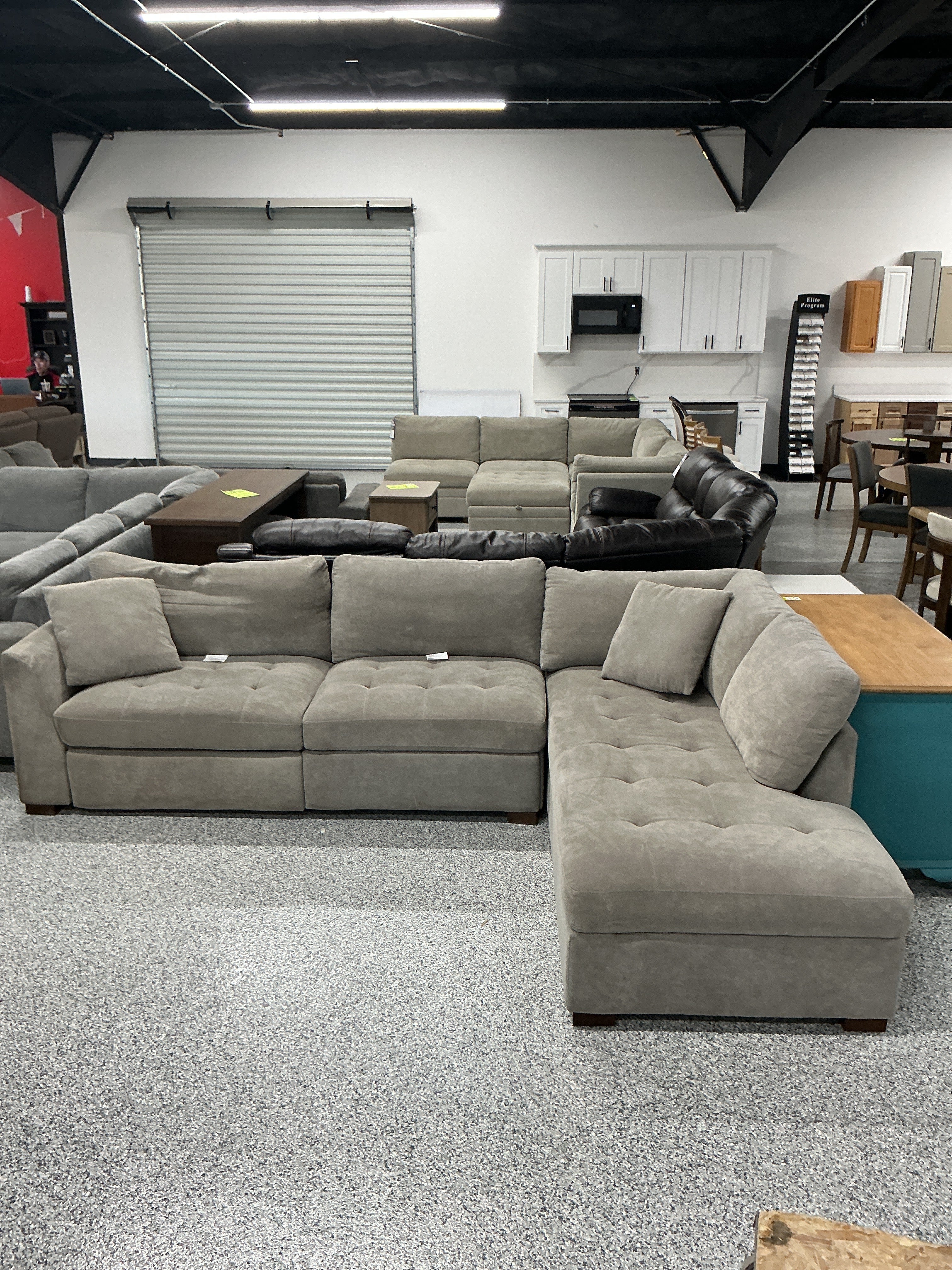 Miles Fabric Sectional with Ottoman