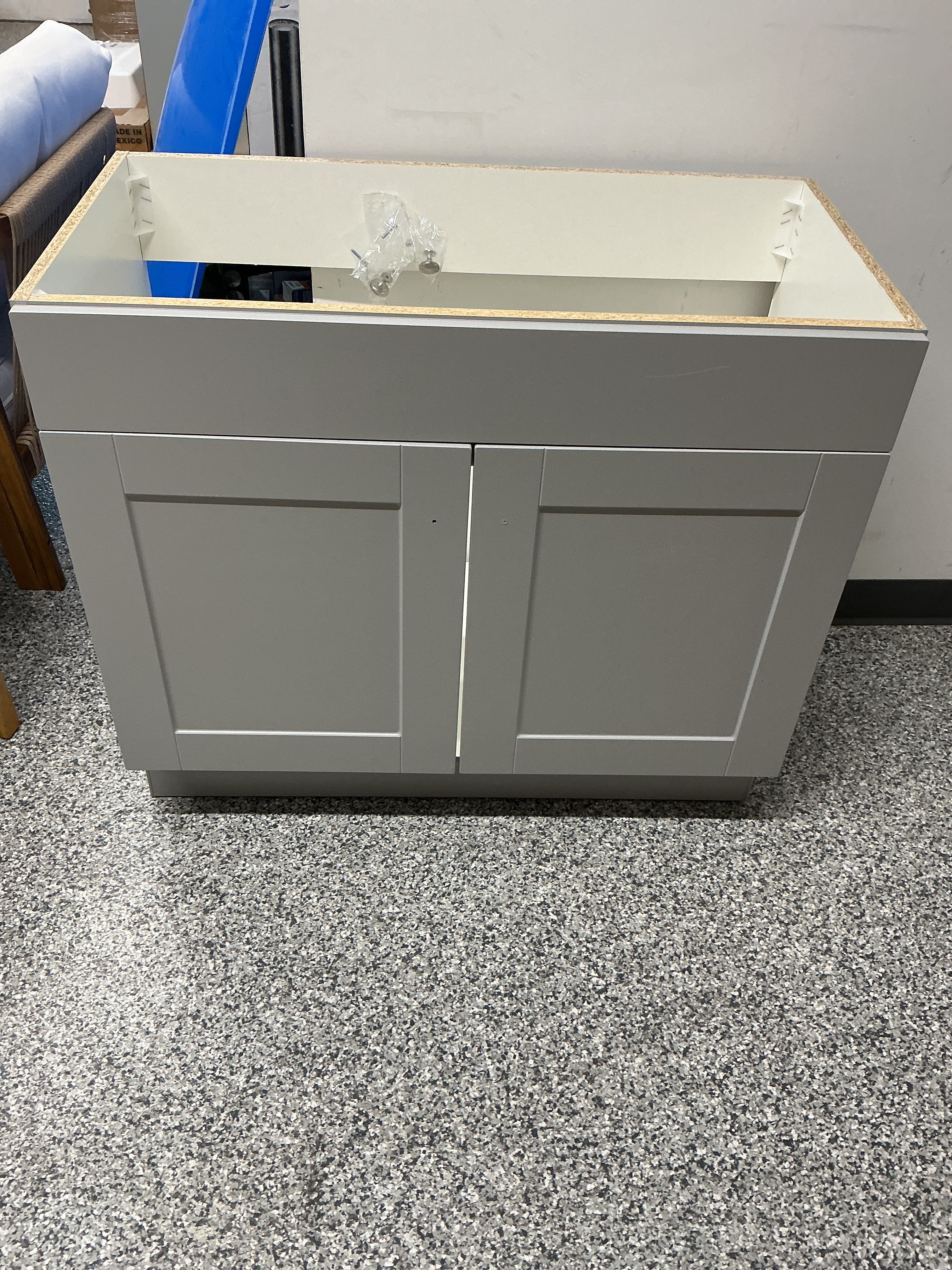Project Source 36-in Gray Single Sink Bathroom Vanity Without Top