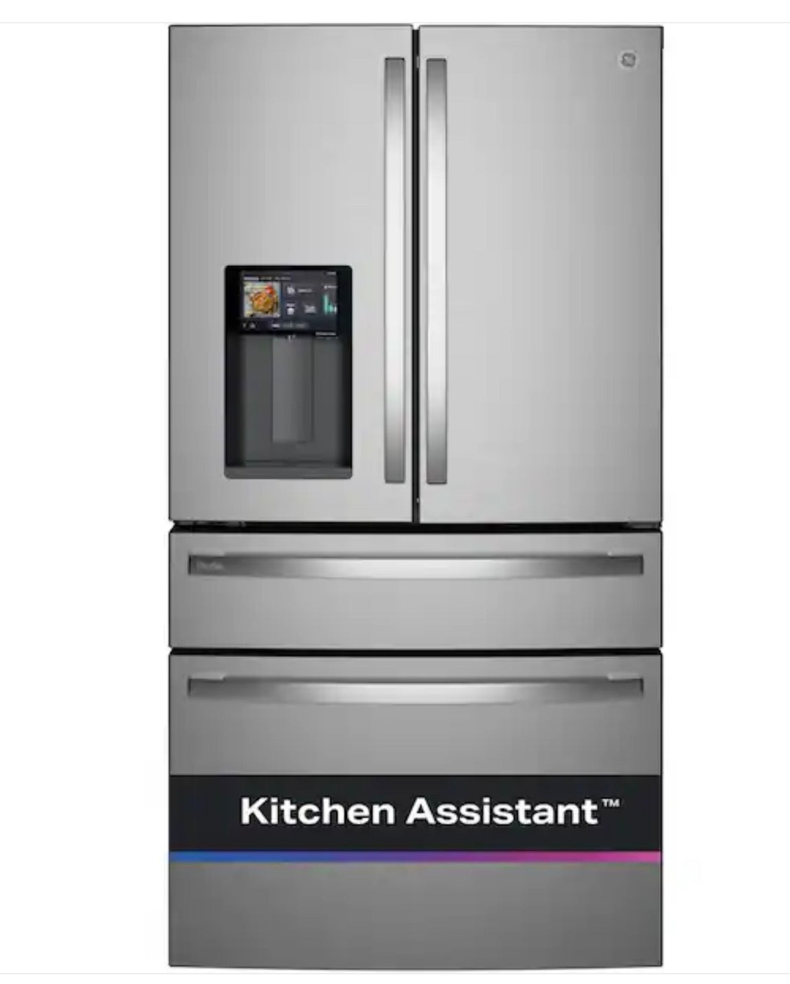 GE Profile 27.9 Cu. Ft. Smart 4-Door French-Door Refrigerator with Kitchen Assistant & Scan-to-Shopping-List Technology (PVD28HYYFS)