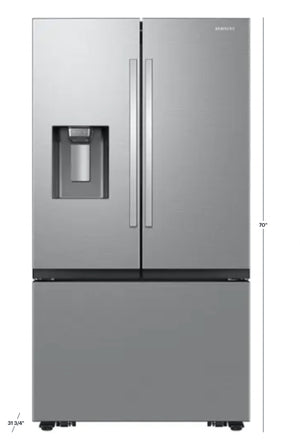 Samsung - 26 cu. ft. French Door Counter Depth Smart Refrigerator with Four Types of Ice - Stainless Steel (RF27CG5400SR) - Stu's Home Improvement Outlet