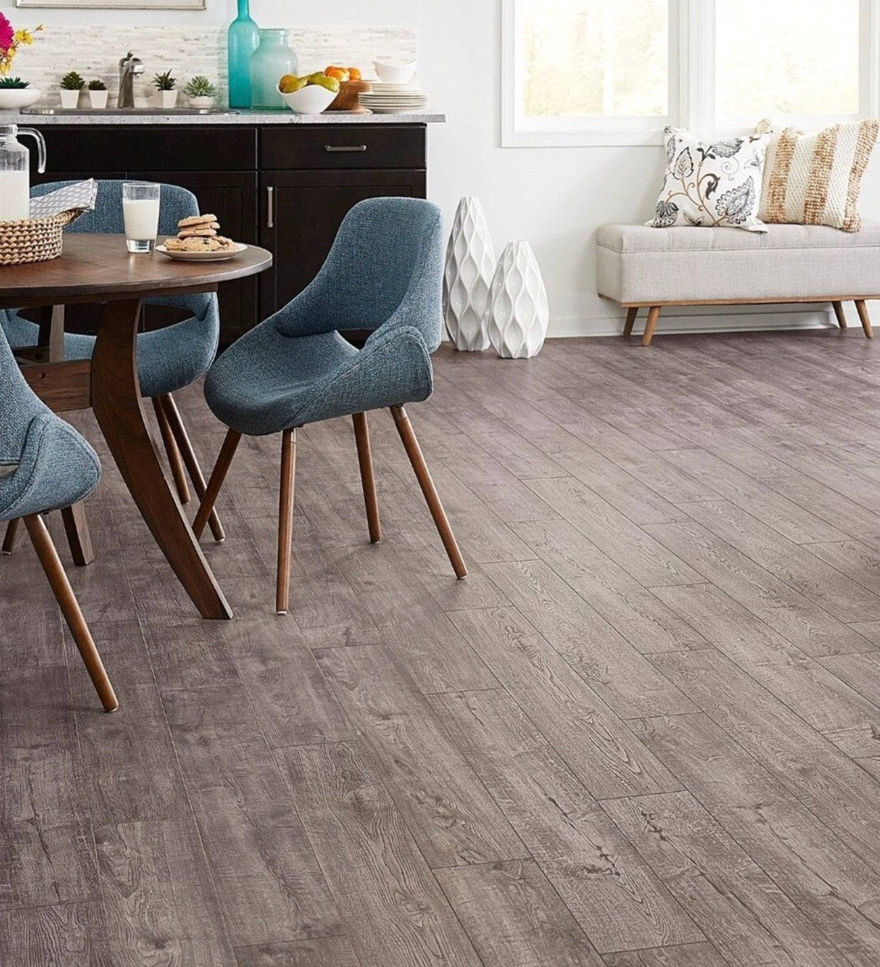 Mohawk Home Westmere Scraped Oak Waterproof Laminate 12MM Thick Plank With 2MM Attached Pad Included - Stu's Home Improvement Outlet