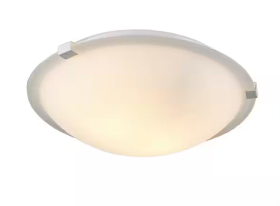 NEPTUNE 12IN. 2-LIGHT WHITE FLUSH MOUNT CEILING LIGHT