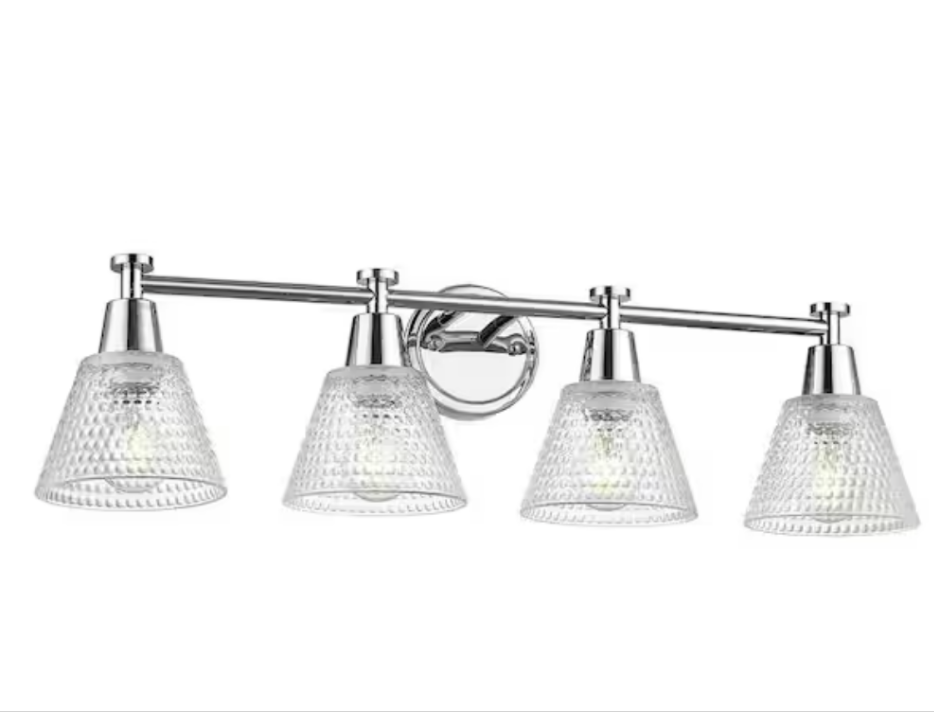 29.5in 4-LIGHT CHROME VANITY LIGHTING