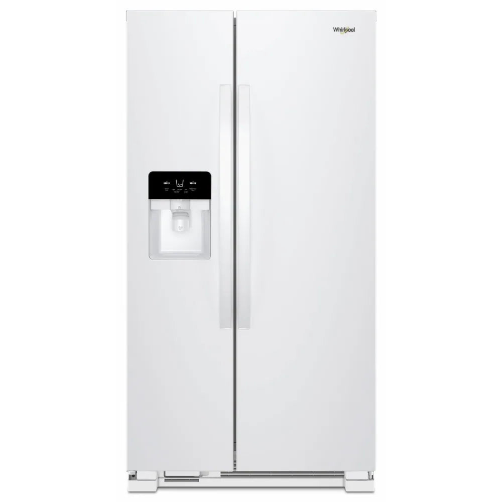 Whirlpool 24.6-cu ft Side-by-Side Refrigerator with Ice Maker ,Water and Ice Dispenser (White) (WRS315SDHW)