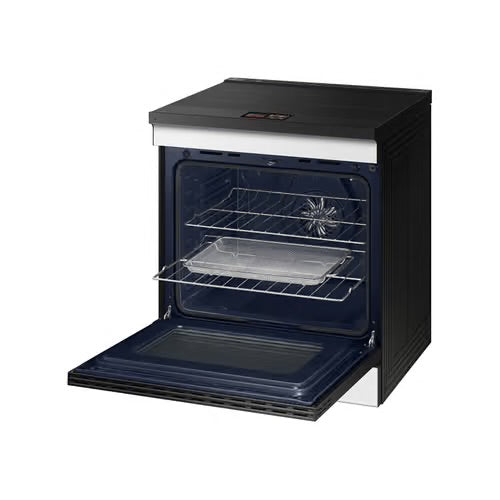 NSI6DB990012 by Samsung - Bespoke 6.3 cu. ft. Smart Slide-In Induction Range with AI Home & Smart Oven Camera in White Glass | Appliance World