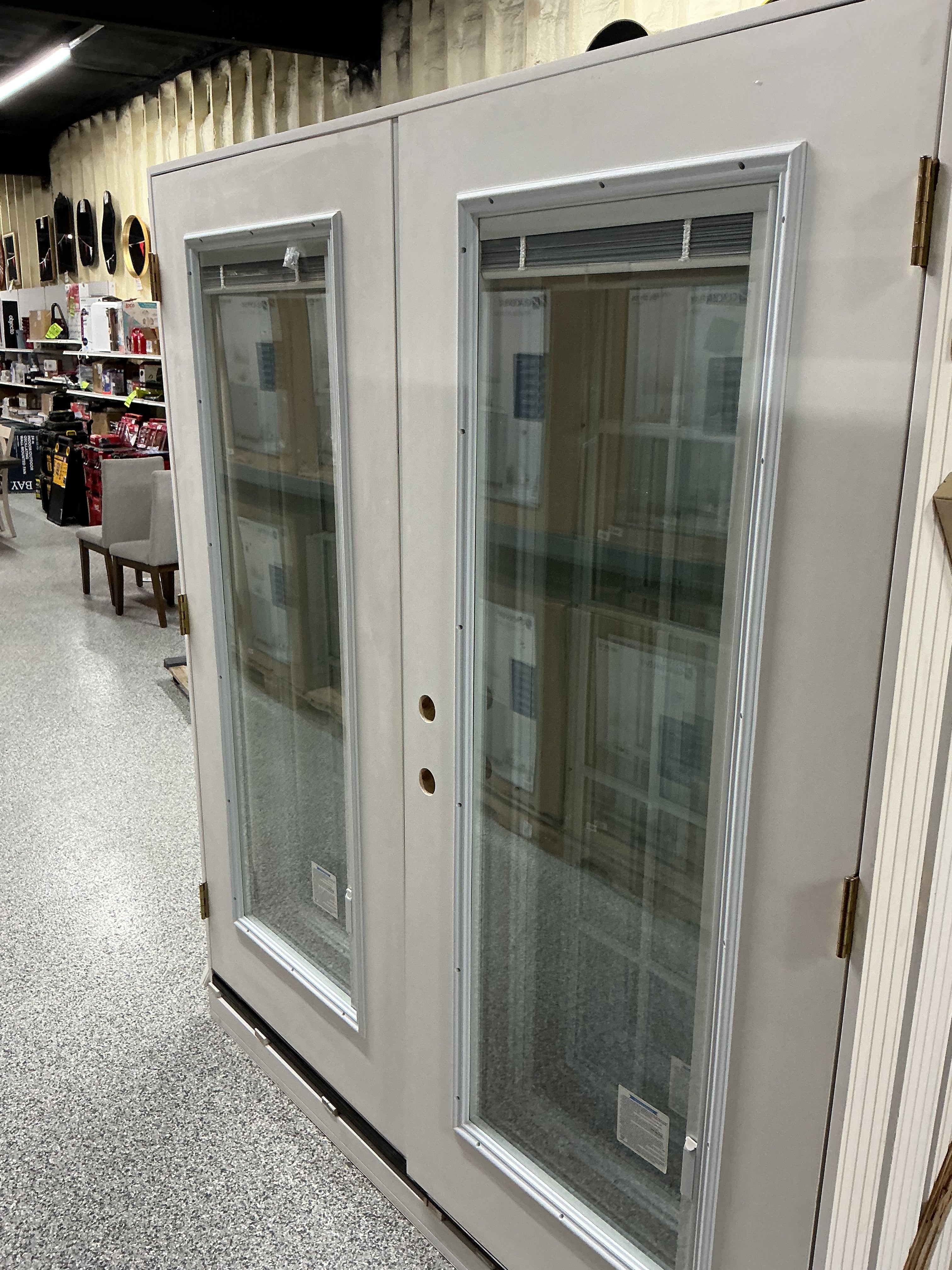 Full Mini-blind French Exterior Fiberglass Door