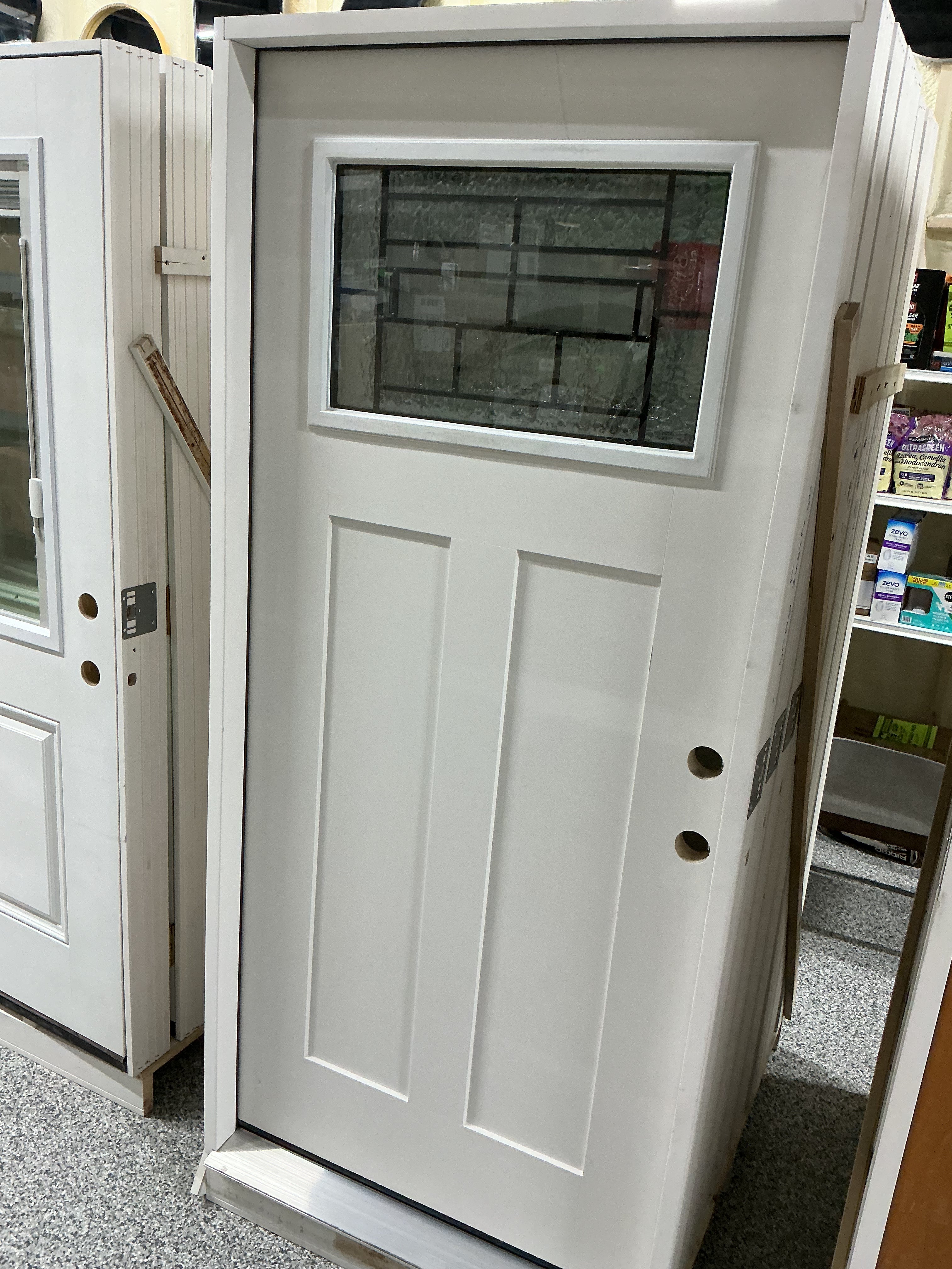Craftsman Deco Exterior Fiberglass Door