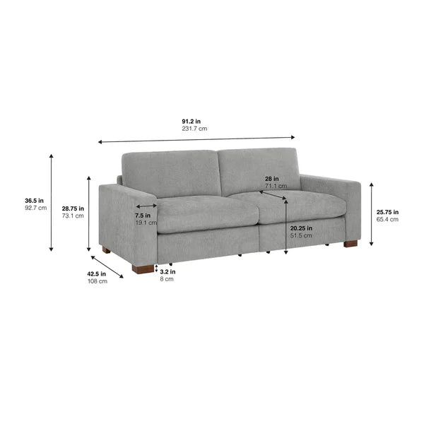 Henredon Skye Sofa with 2 Power Footrests