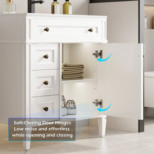 Dayan 30" Vintage Bathroom Vanity with Sink Top, Faucet, Eco - friendly Hand Paint - Stu's Home Improvement Outlet