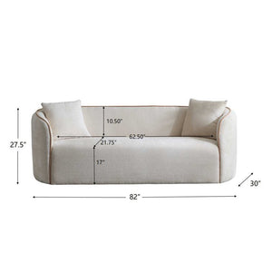 Renner 82" Curved Boucle 3 - Seater Sofa - Stu's Home Improvement Outlet