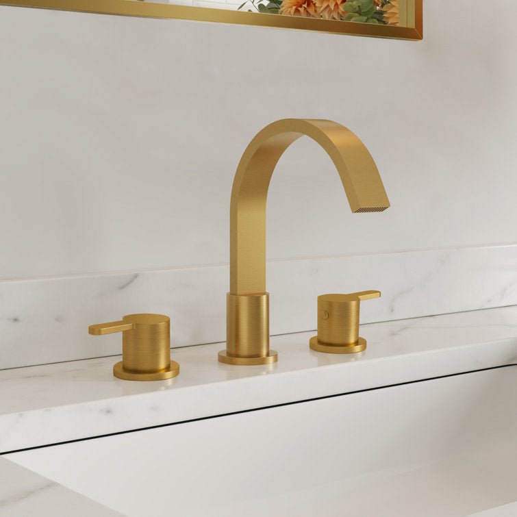 2 Pack Widespread Bathroom Faucet 3 Hole, 2 - Handle Bathroom Sink Faucet with Drain Assembly - Stu's Home Improvement Outlet