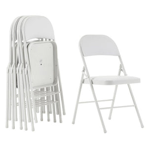 Frankie Vinyl Padded Stackable Folding Chair Set of 6 - Stu's Home Improvement Outlet