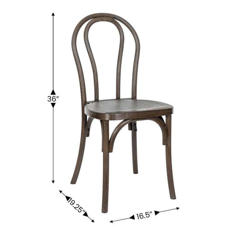 Indoor And Outdoor Commercial Grade Wood Look Resin Thonet Style Chair (Set of 4) - Stu's Home Improvement Outlet