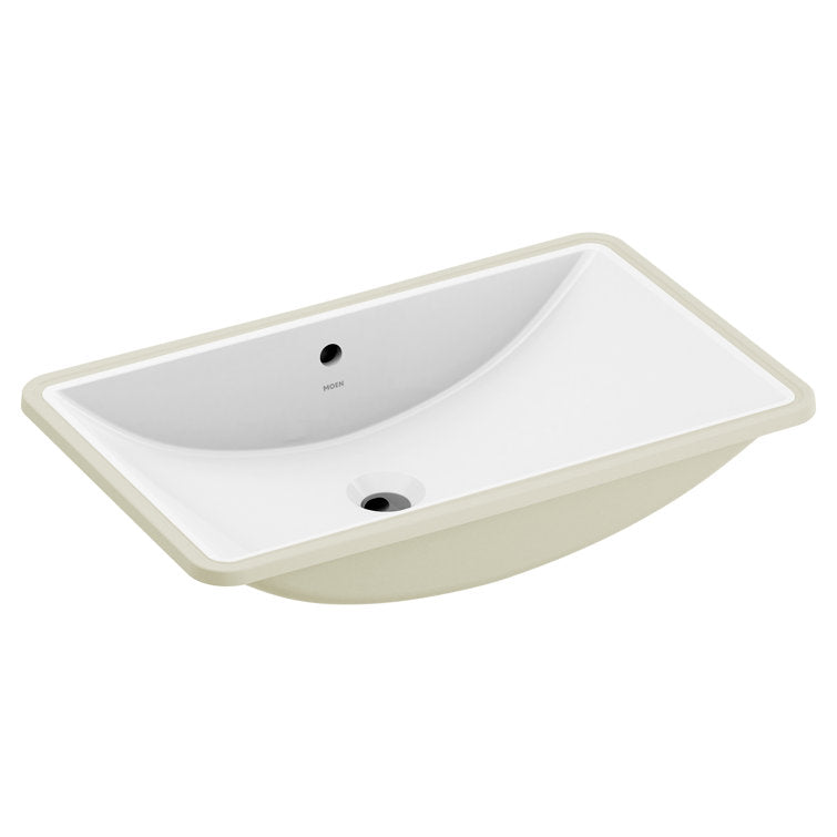White Vitreous China Undermount Sink, 23.625 X 14.75 X 7 Inch Rectangle Bathroom Sink With Porcelain
