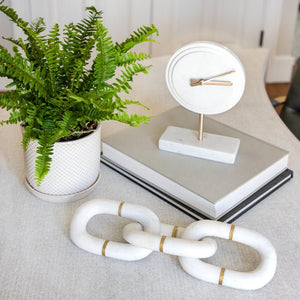 Interlocking Loop Knot Statement Marble Sculpture Decor - Stu's Home Improvement Outlet