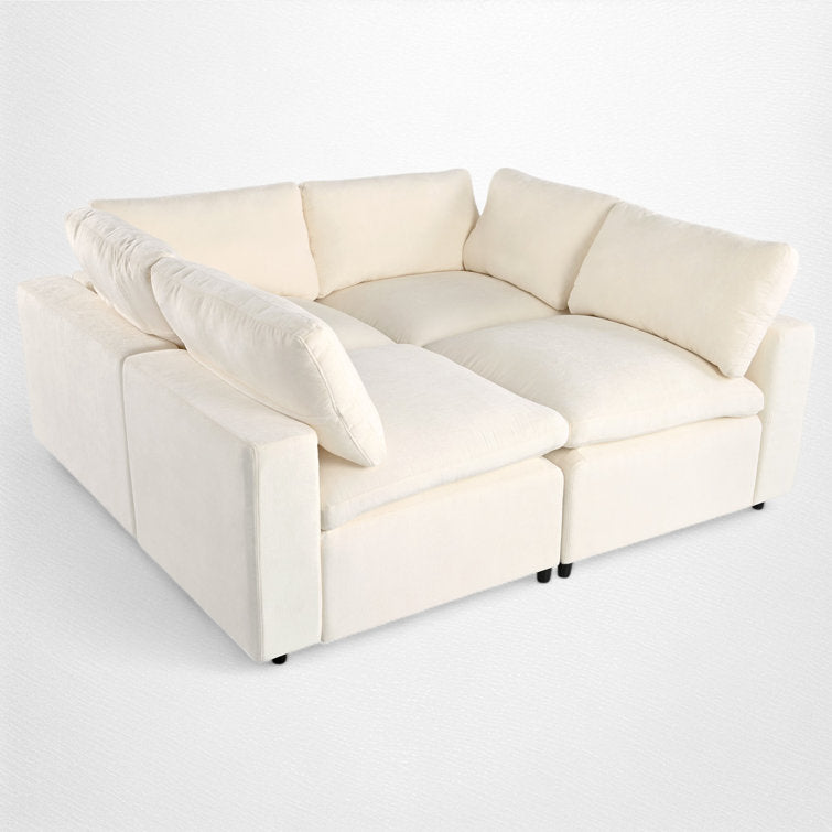 4 - Piece Modular Upholstered Sectional
