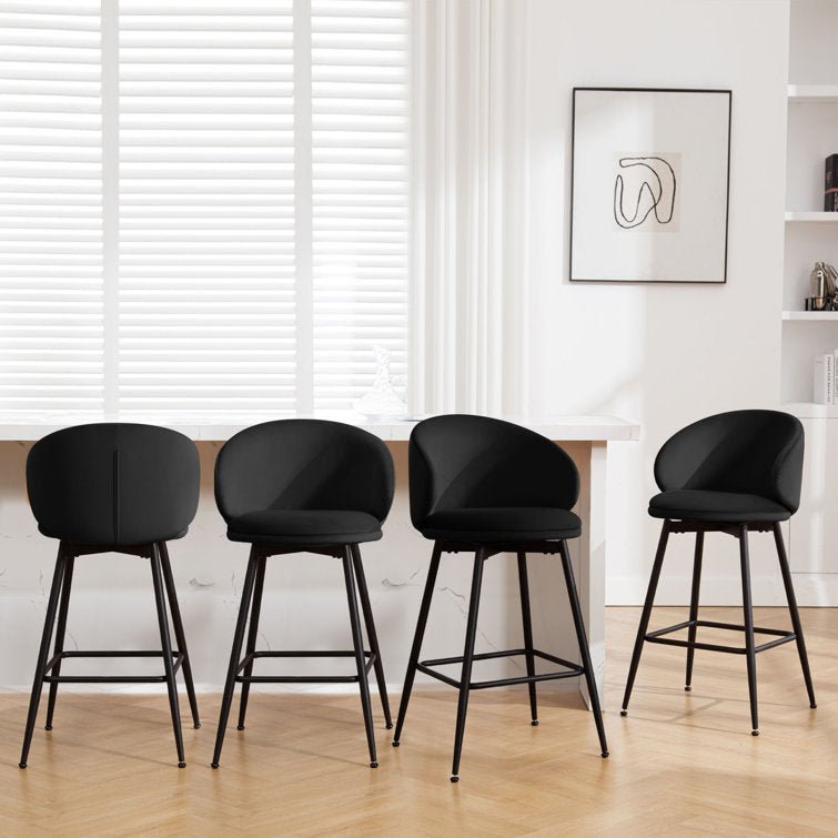 25" Swivel Upholstered Counter Height Bar Stools - Stu's Home Improvement Outlet