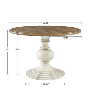 Lexi 46” Round Dining Table with Pedestal Base - Stu's Home Improvement Outlet