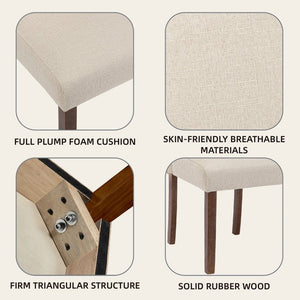 Behare Linen Full Back Side Chair Dining Chair with Nailhead Trim (Set of 2) - Stu's Home Improvement Outlet