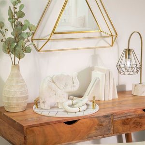 Interlocking Loop Knot Statement Marble Sculpture Decor - Stu's Home Improvement Outlet