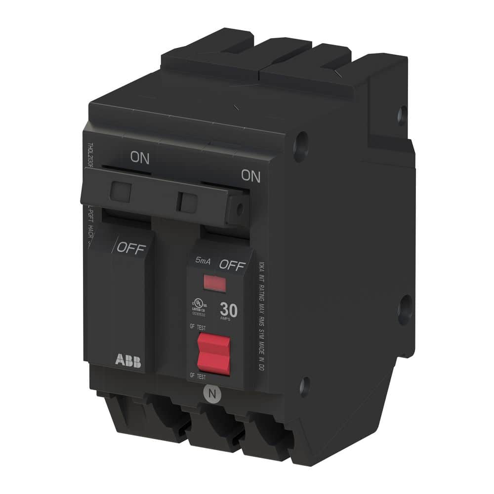 30 Amp Double Pole Ground Fault Plug-On Neutral Circuit Breaker with Self-Test (THQL2130PGFTA)