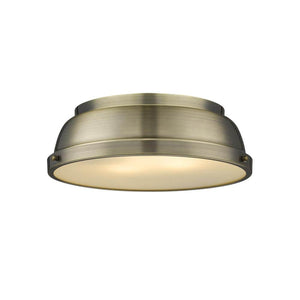 Duncan AB 2 - Light Aged Brass Flush Mount Light - Stu's Home Improvement Outlet
