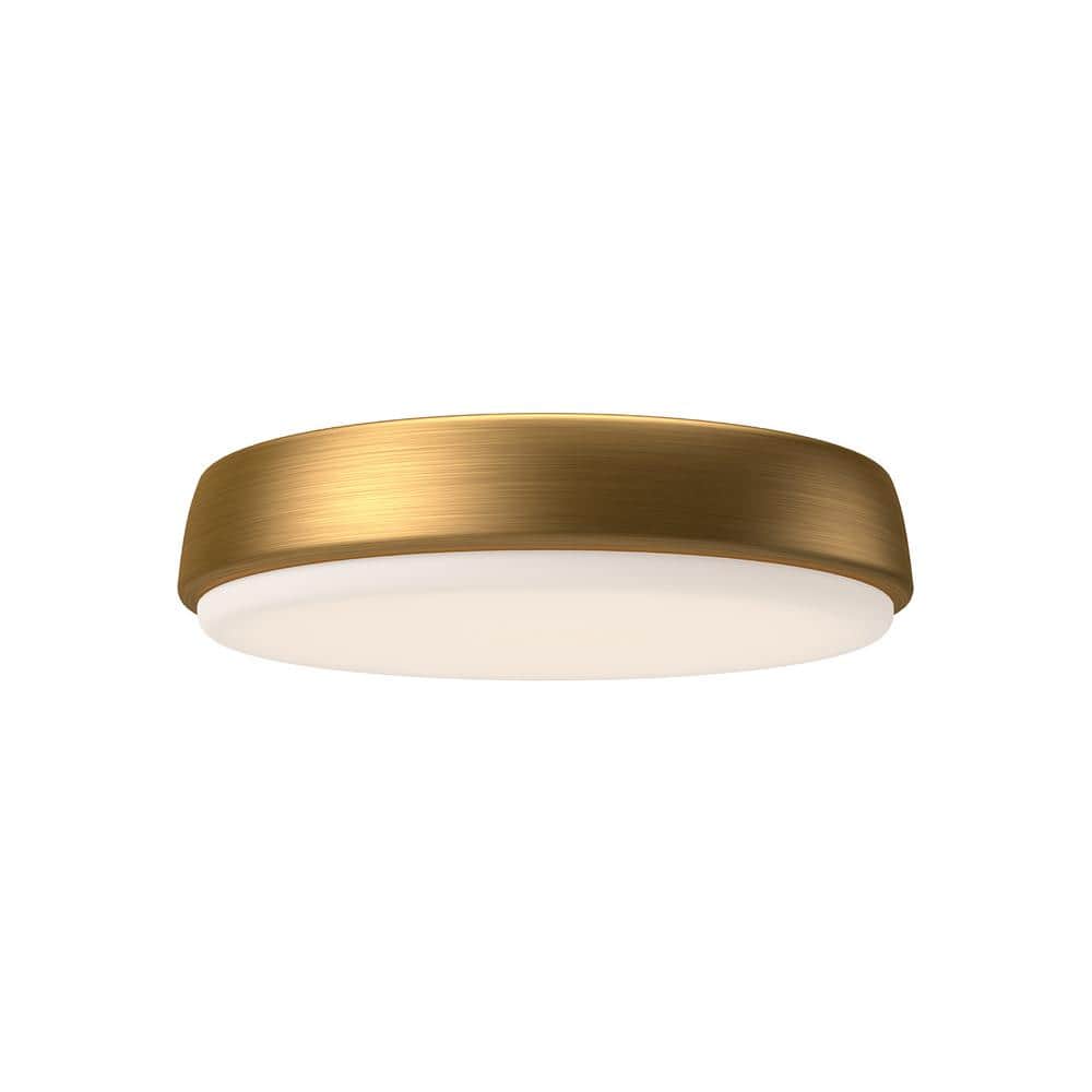 Laval 11 in. 1 - Light 24 - Watt Aged Gold Integrated LED Flush Mount - Stu's Home Improvement Outlet