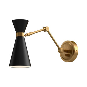 Blake 5 - in 1 Light 60 - Watt Aged Gold/Matte Black Vanity Light - Stu's Home Improvement Outlet