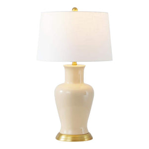 Julian 29 in. Traditional Classic Ceramic Urn LED Table Lamp, Almond - Stu's Home Improvement Outlet