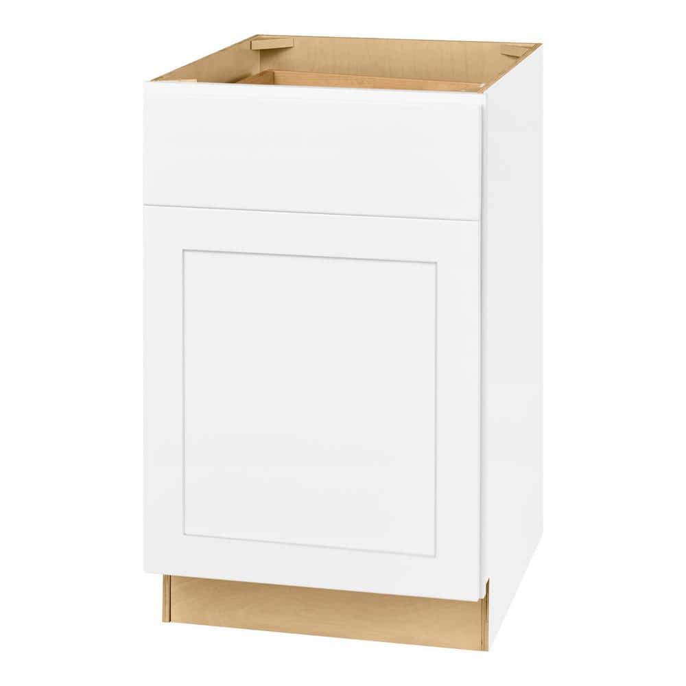 Avondale 21 in. W x 24 in. D x 34.5 in. H Ready to Assemble Plywood Shaker Base Kitchen Cabinet in Alpine White