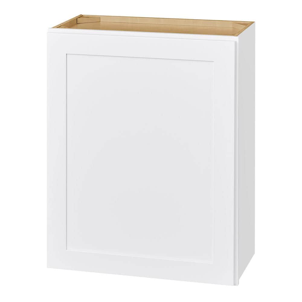 Avondale Shaker Alpine White Quick Assemble Plywood 24 in Wall Kitchen Cabinet (24 in W x 30 in H x 12 in D)